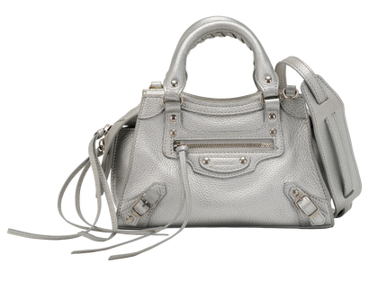 Neo Classic Mini City, &pound;750, Handbags, Silver, Leather, Front view